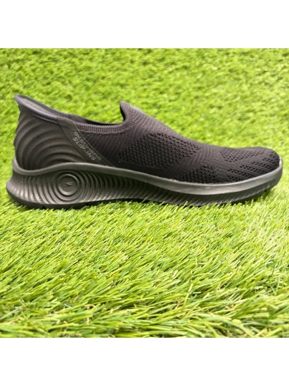 Skechers Go Walk Anywhere Womens Size 6.5 Black Running Slip-On Shoes Sneakers